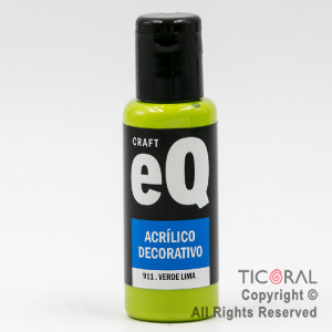 ACRIL.DECOR.EQ 911 VERDE LIMA 50ML X 6 UNIDADES